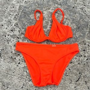 Neon Orange underwire bikini